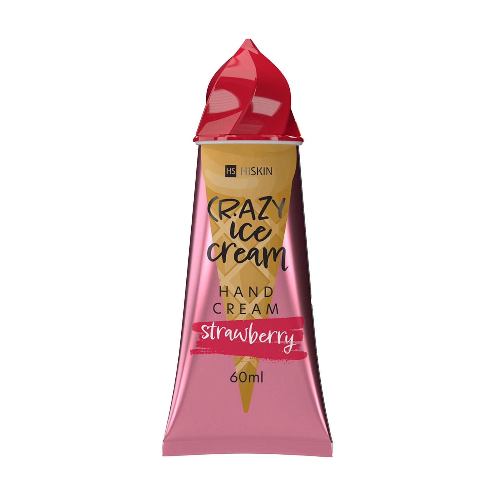 Крем для рук HiSkin Crazy Ice Cream Hand Cream, Strawberry, 60 мл